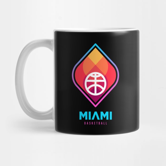 Modern Geometric Miami Heats Basketball Logo Redesign by BooTeeQue